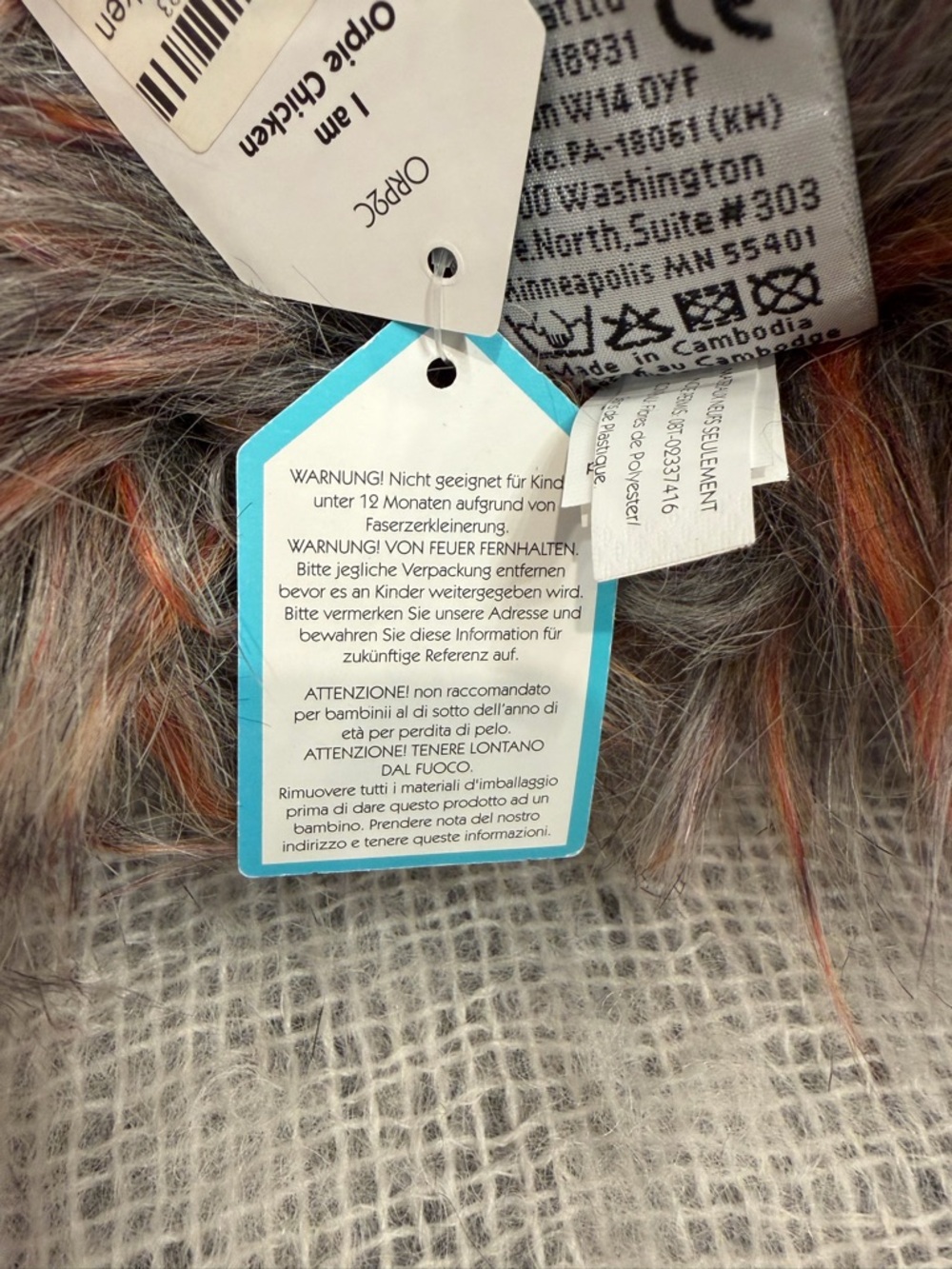 NWT Jellycat Orpie Chicken Retired Design Rooster Plush Multicolor New - Picture 8 of 10